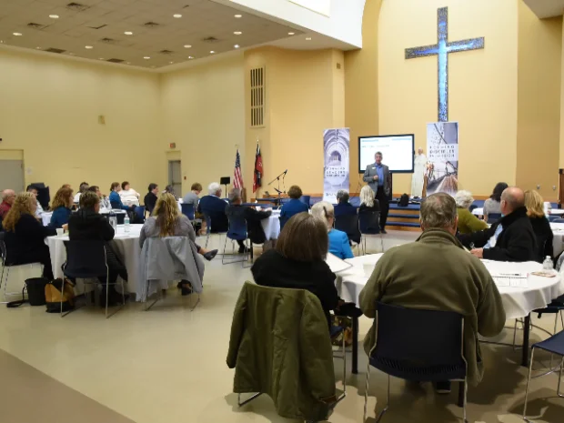 A church workshop session